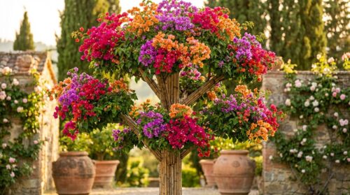 questo albero cresce veloce come il bambù e la sua fioritura spettacolare trasforma il giardino.